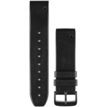 Ремешок GARMIN QUICKFIT 22MM BAND PERFOR BLACK LEATHER